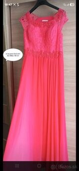 Spolocenske dlhe plesove saty xl koralove