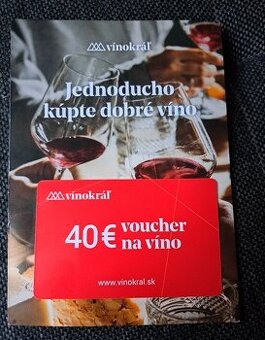 Kupón na víno v hodnote 40 EUR