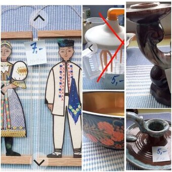 Sklo-obraz, miska, svietniky, soľnička