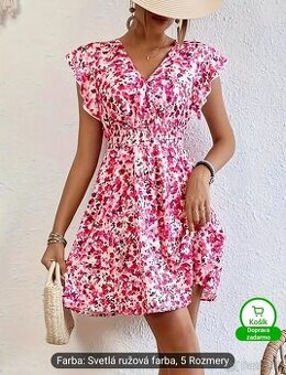 Dámske šaty nové XXL ružové kvety