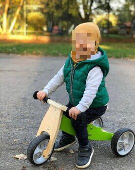 Drevena trojkolka Nicko mini zelena