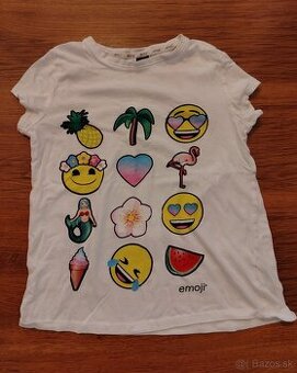 Dievčenské tričko s emoji Tesco, veľ. 146