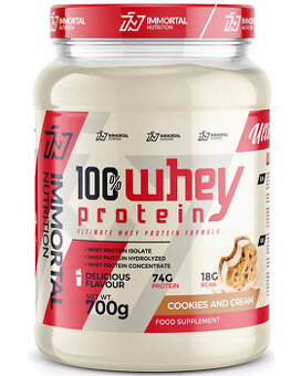 WPI Izolat + WPH hydrolyzat IMMORTAL 100 % WHEY PROTEIN 700g