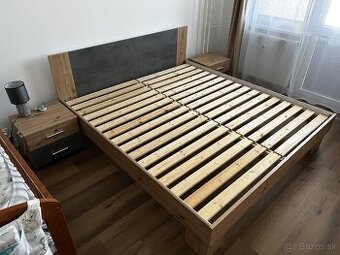 Manželska posteľ s nočnými stolíkmi 180x200cm
