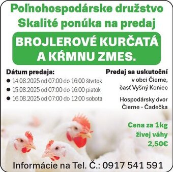 Brojlery, Brojlerove kurčatá