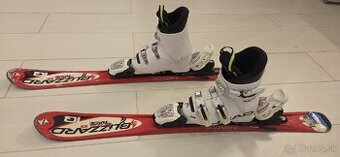 Detské lyže 90 cm + lyžiarky 18 - 18,5 cm