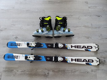 Predáme detské lyže HEAD 126 cm s lyžiarkami Alpina AJ3 MAX