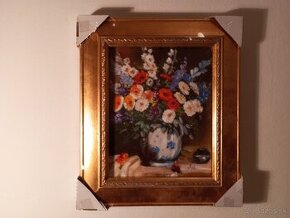 Olejomalba na plátně - zdobený rám 310x260mm - 39 -