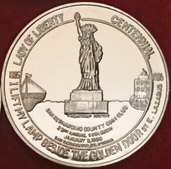 Strieborná uncová medaila USA " SOCHA SLOBODY "