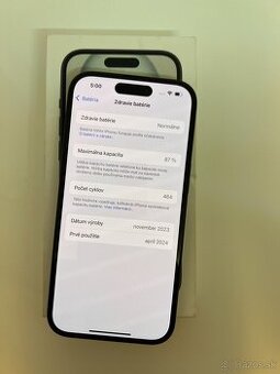 IPHONE 15 BLACK 128GB ZÁRUKA - DOBRÝ STAV - 1