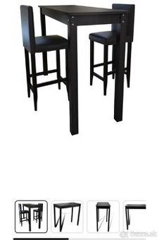 Barový stôl s 2ks stoličiek - 1