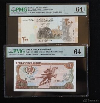 Unc bankovky s certifikátom PMG