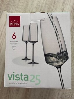 Poháre na sekty- proseko, šampanské 6x250ml