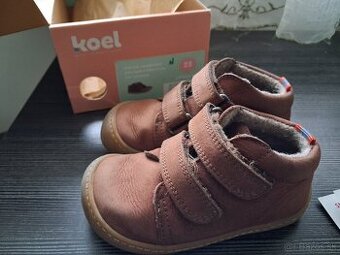 Barefoot kožené prechodné topánky koel hnedé 23