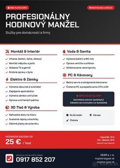 Hodinový Manžel & Majster - Bratislava a okolie