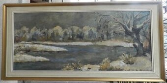 Starožitné obrazy s motívom Zimnej krajiny