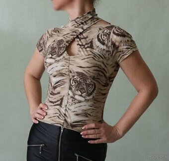 Tričko / roláčik s tigríkmi C&A vel.XS