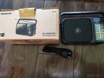 Rádioprijímač Panasonic RF-2400DEG-K čierny rádio • prenosné