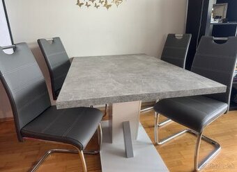 Jedálenský stôl so 4 stoličkami – ako nový