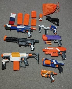 Predám sadu NERF zbraní prislušenstvo