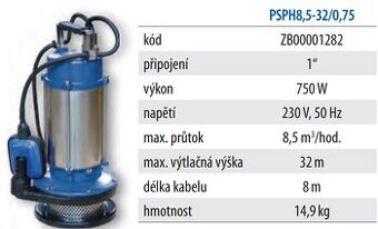 čerpadlo Pumpa PSPH8,5-32/0,75