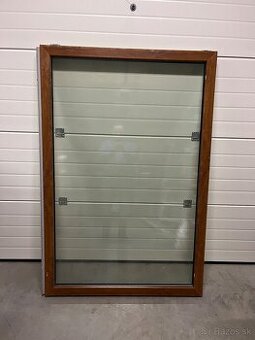 Fixne okno biela/zlaty dub