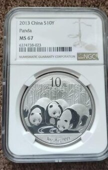 1oz strieborna minca panda 2013