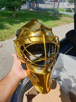 GOLD_Brankarska Maska WALL W4 SR z Finska_prakticky nova