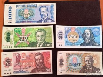 ČESKOSLOVENSKÉ BANKOVKY:Autor: A.BRUNOVSKÝ,LUXUSNÝ STAV