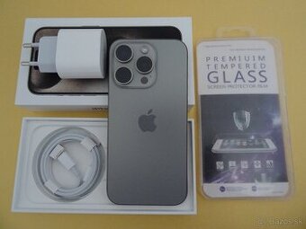 iPhone 15 PRO 128GB NATURAL TITANIUM - ZÁRUKA 1 ROK