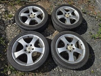Hliníkové disky 5x112 + letné pneu 225/45r17