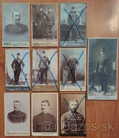 RU fotografie vojakov na kartóne - tzv. vizitky