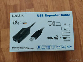 USB predĺžovací kábel 10 m Male to USB Female