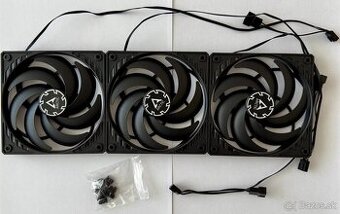 Predám 3 ventilátory ARCTIC P12 Slim PWM PST
