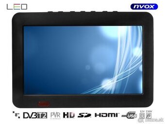Prenosný Televízor na 12V/24V/220V Nvox DVB8T• TV prijímač