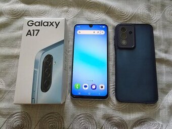 Samsung A17 4G duos modrý super stav komplet