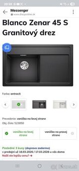 Kuchynský drez Blanco Zena45 S Grantový