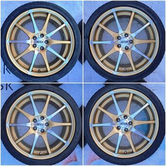 5x100 225/40 18 Dotz Zlaté+Chrom Audi VW Škoda Seat Mercedes