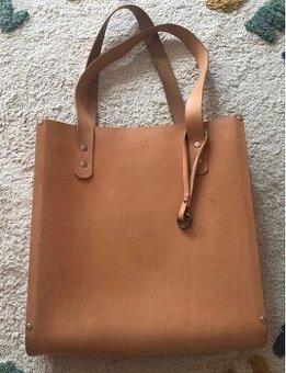 ————Kožená hnedá shopper kabelka Pure, 69 E———