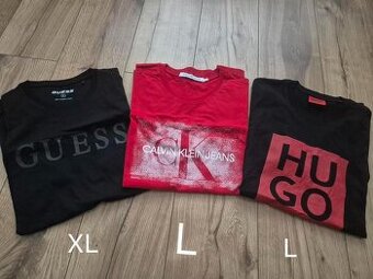 Nové pánske tričko Hugo Boss, CK, GUESS L,XL