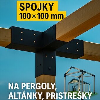 Trámové spojky na pergolu – hranol 100×100 mm