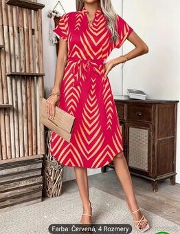 Dámske šaty nové XXL červeno oranžové