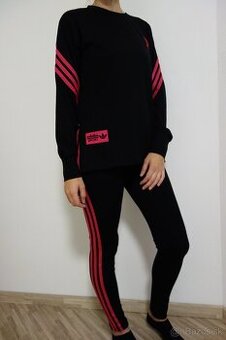 adidas damska teplakova suprava  cierno ruz.