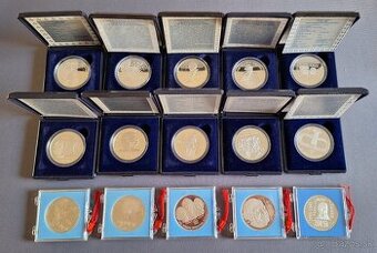 Set 15 kusov 200 Sk PROOF strieborne mince