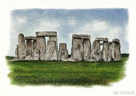 Farebná kresba Stonehenge