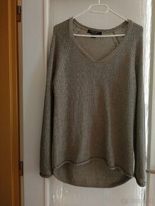 Dámsky pletený sveter, zelený, veľkosť L - 1