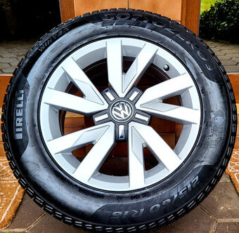 alu R16 5x112, zimné pneu 215/60, orig. VW Passat /+ Superb - 1