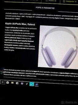 Bleutooth slúchadlá Apple airpods Max