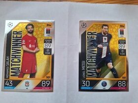 Futbalové karty,kartičky Messi , Salah