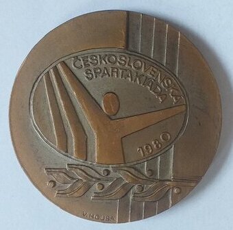 Medaila 1980 Československá spartakiáda sign. Housa